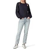 VOX LUX Rent The Runway Pre-Loved Navy Slash Shoulder Sweater