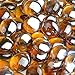 YIROCK BUAIAHUG soldbbq 10-Pound 1/2 inch Glass Bead Decoration for Fireplace, Fire Pit (Amber Brown Luster)
