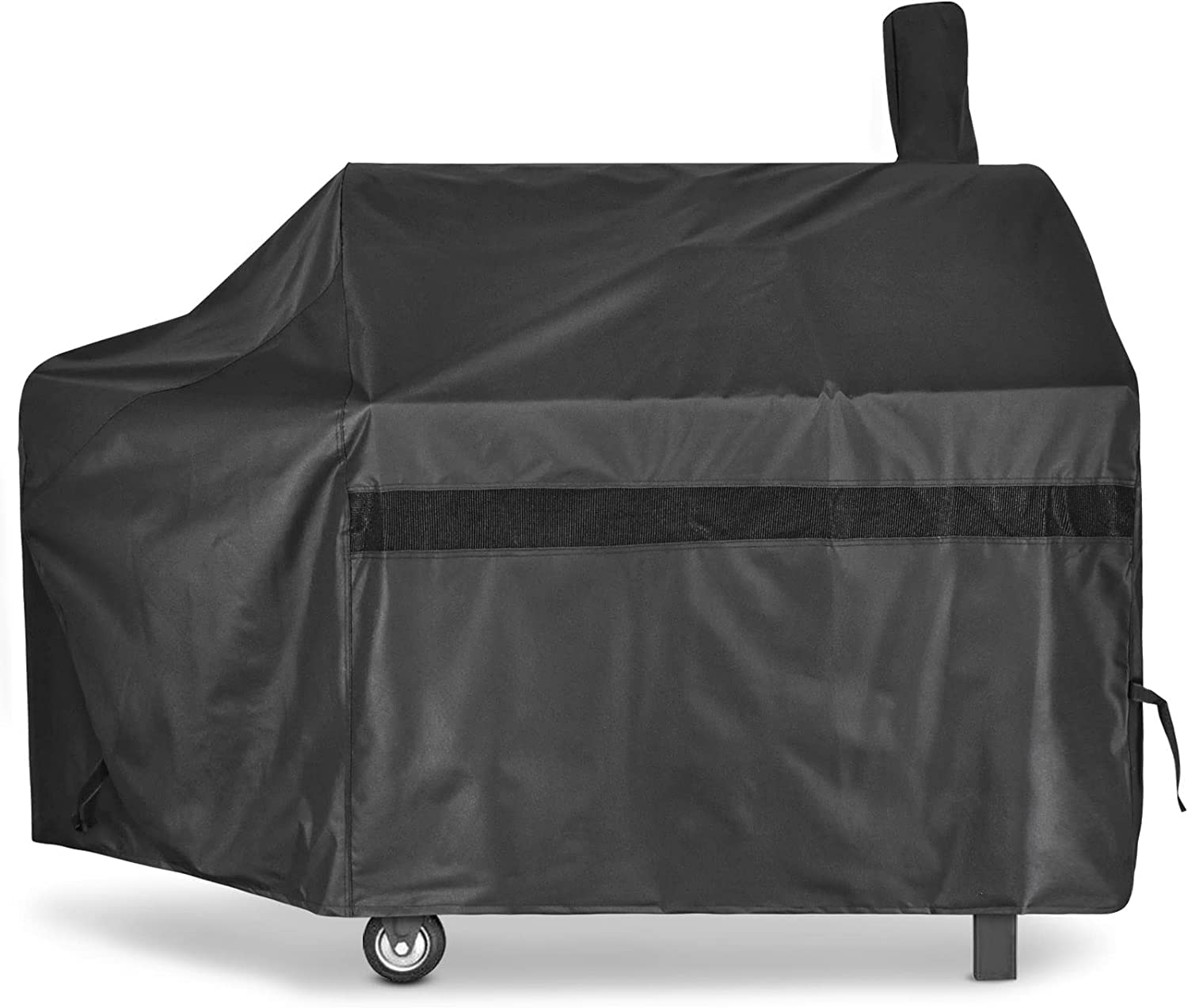 ZLYJ Offset Smoker Cover Grill Cover Heavy Duty Waterproof 600D BBQ Smoker Cover, for Brinkmann Char-Broil Char Griller Oklahoma Joe Landmann smoker Cover,145 x 85 x 135 cm