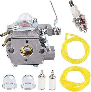 Amazon Com Euros Wt 630 Carburetor With Fuel Filter Line Spark Plug Primer Bulb Fit For Poulan Pe550 Ge21 Pp135 Weed Eater Replace 530071634 530069654 Garden Outdoor