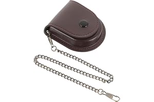 ibasenice Retro Style PU Pocket Watch Pouch Vintage Watch Holder for Men Portable Lightweight Protective Case