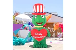 AIGNC 6.8 FT Valentines Day Inflatables Outdoor Decorations Blow Up Inflate Frog Prince Holding Love Heart Lighted Decor Indoor Yard Garden Lawn Holiday Romantic Gift for Anniversary Propose Wedding Party