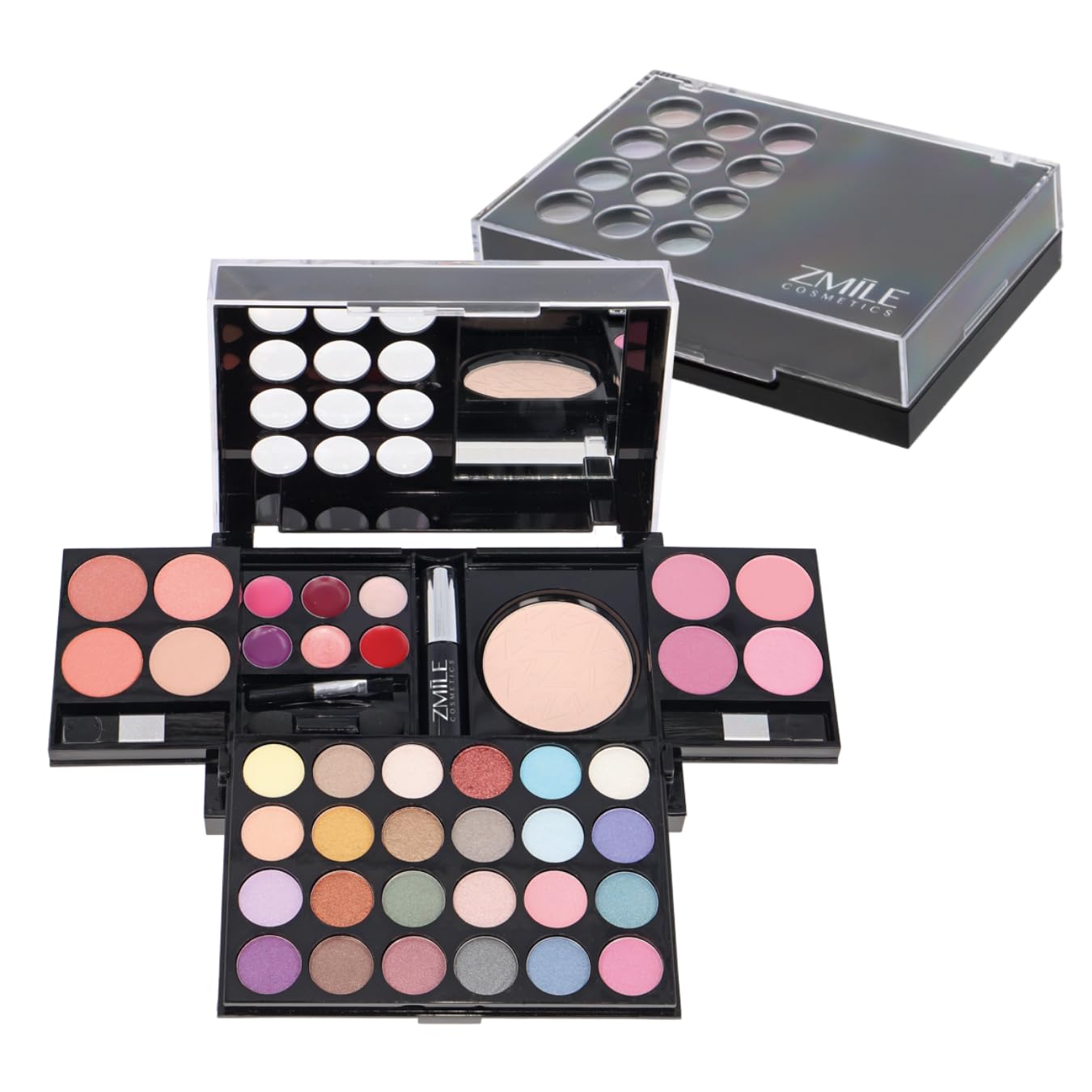 ZMILE COSMETICS All You Need To Go Beauty Box Vegan Cosmetics with Mirror - Small Make-Up Set for On the Go, for Traveling and as a Gift