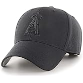 47 Brand MLB Black Black Primary Logo MVP Adjustable Structure Baseball Cap Hat, Adult One Size Fits All