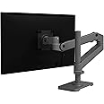 Ergotron – Upgraded LX Pro Premium Monitor Arm, Single Monitor Desk Mount – fits Flat Curved Ultrawide Computer Monitors up to 34 Inches, 4 to 22 lbs, VESA 75x75mm or 100x100mm – Tall Pole, Dark Grey