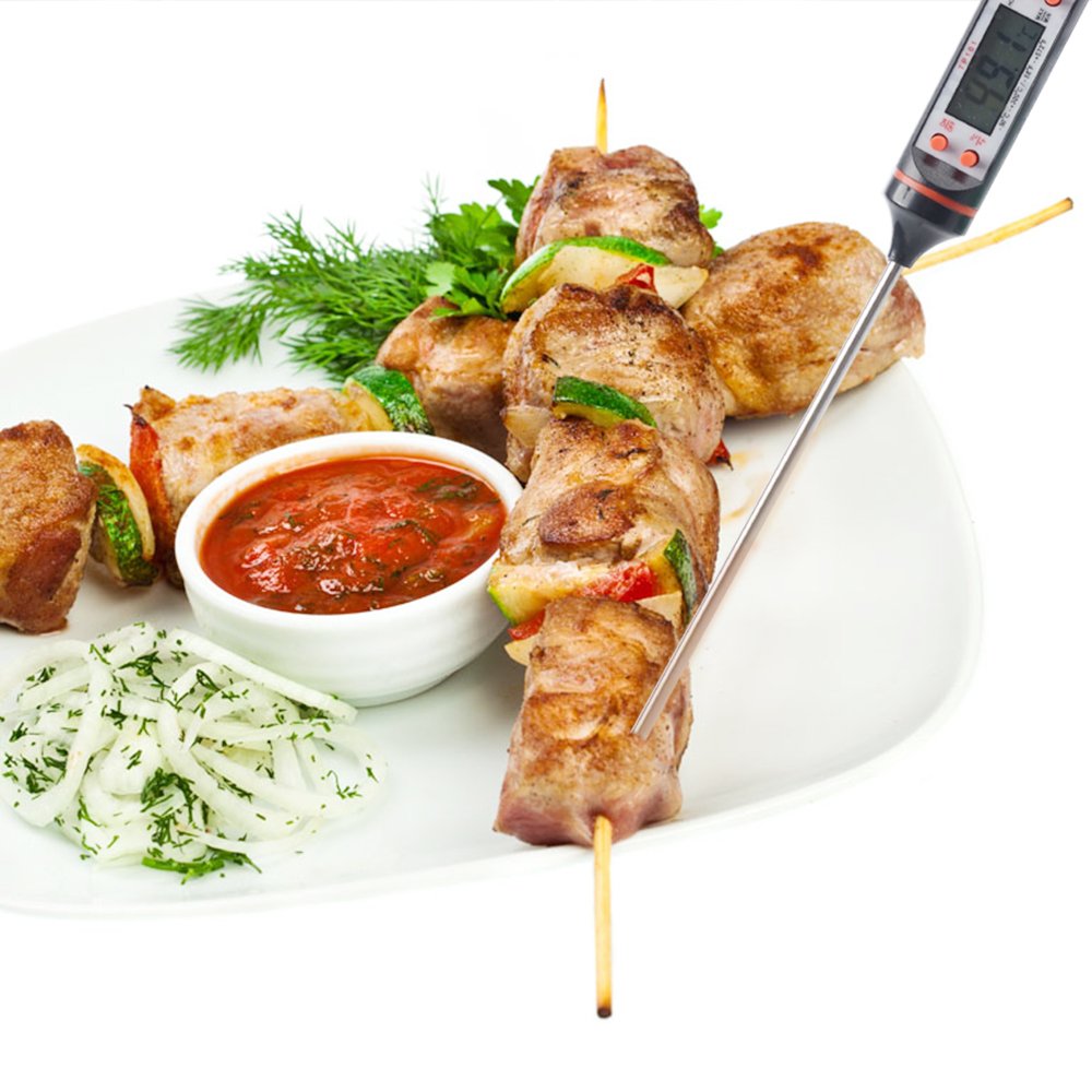 BBQ Thermometer,Alotpower Digital Cooking Thermometer with Instant Read, Long Probe, LCD Screen, Anti-Corrosion for Kitchen Food, Grill,Milk and Bath Water