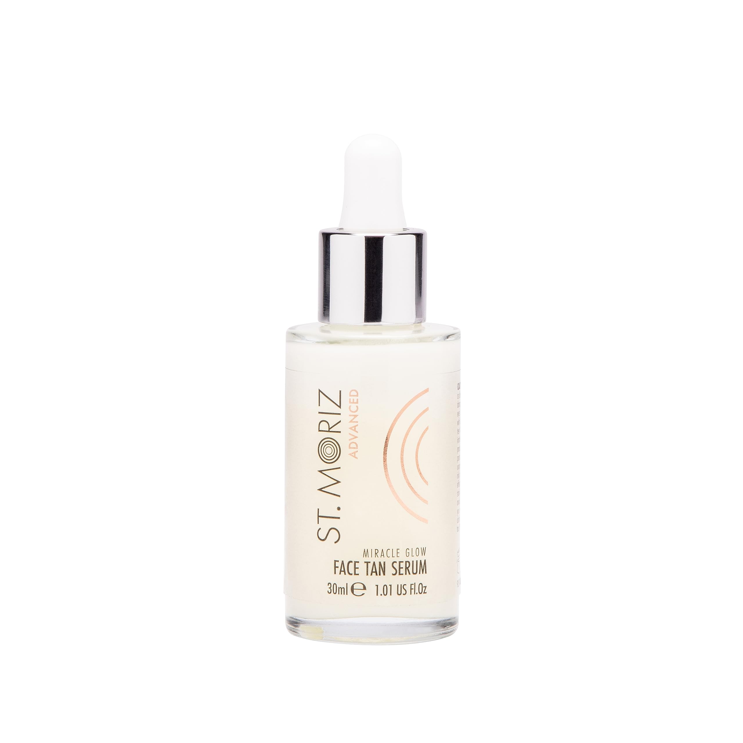 St Moriz Advanced Face Tanner Serum - Miracle Glow Hydrating Self Tan Face Serum with Q10 & Hyaluronic Acid - Natural Sunless Radiant Glow & Gradual Face Self Tanner (1.01 fl oz)