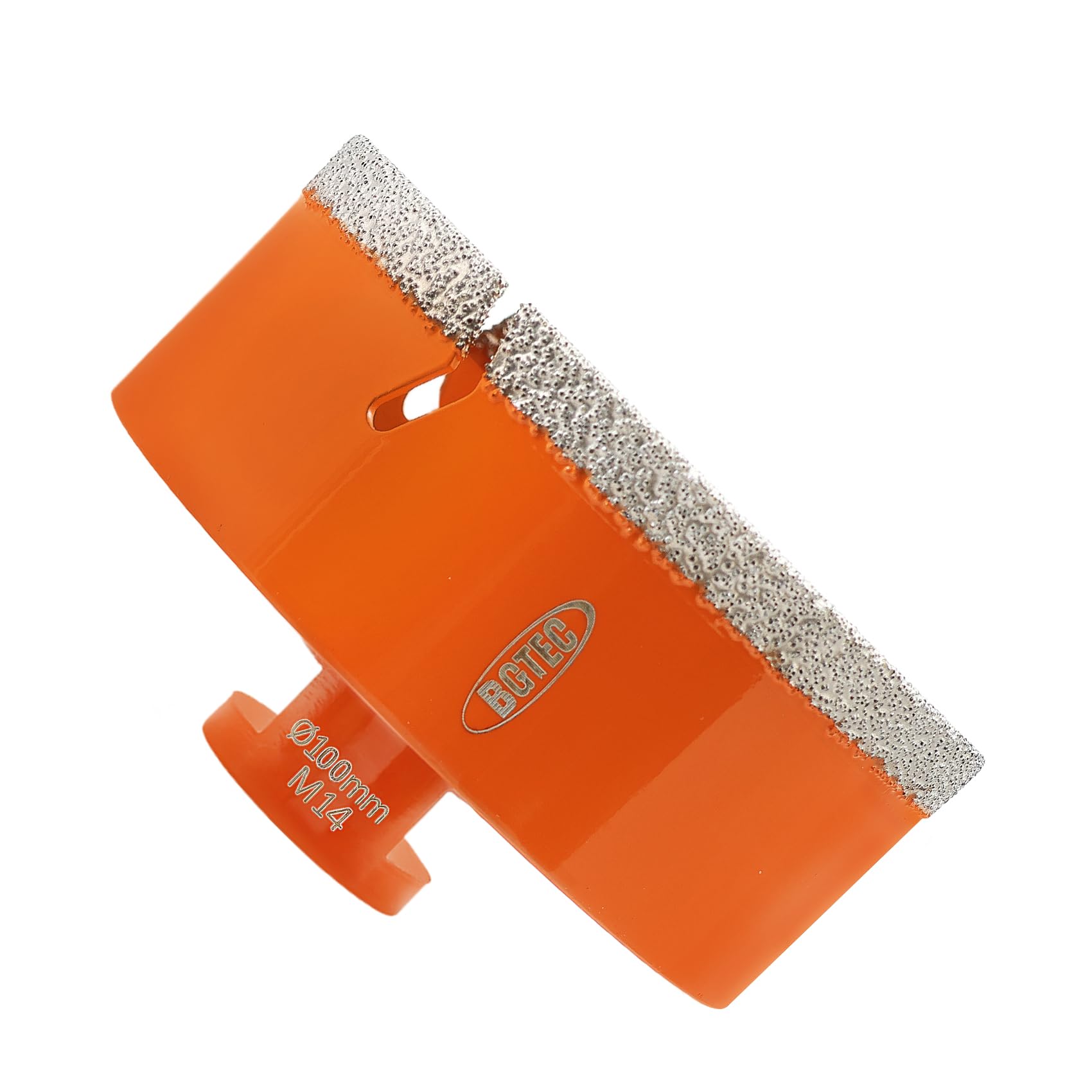 BGTEC Diamond Drill Bit - 100mm Tile Hole Saw with M14 thread for Drilling Porcelain Ceramic Tile Granite Marble Stone Vacuum Brazed Diamond Hole Saw 60mm length — image 1