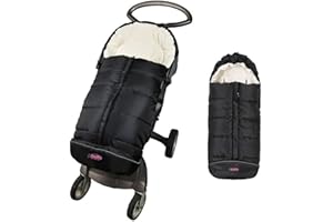 FUNLIFE Cozy Baby Sleeping Bag Adaptable for Most Style Strollers,Comfortable Warm Coral Lining, Practical Design of Toddler Stroller Footmuff