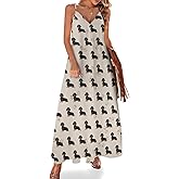 Casual Sundress for Women Girls Spaghetti Strap Dress Backless Party Dress