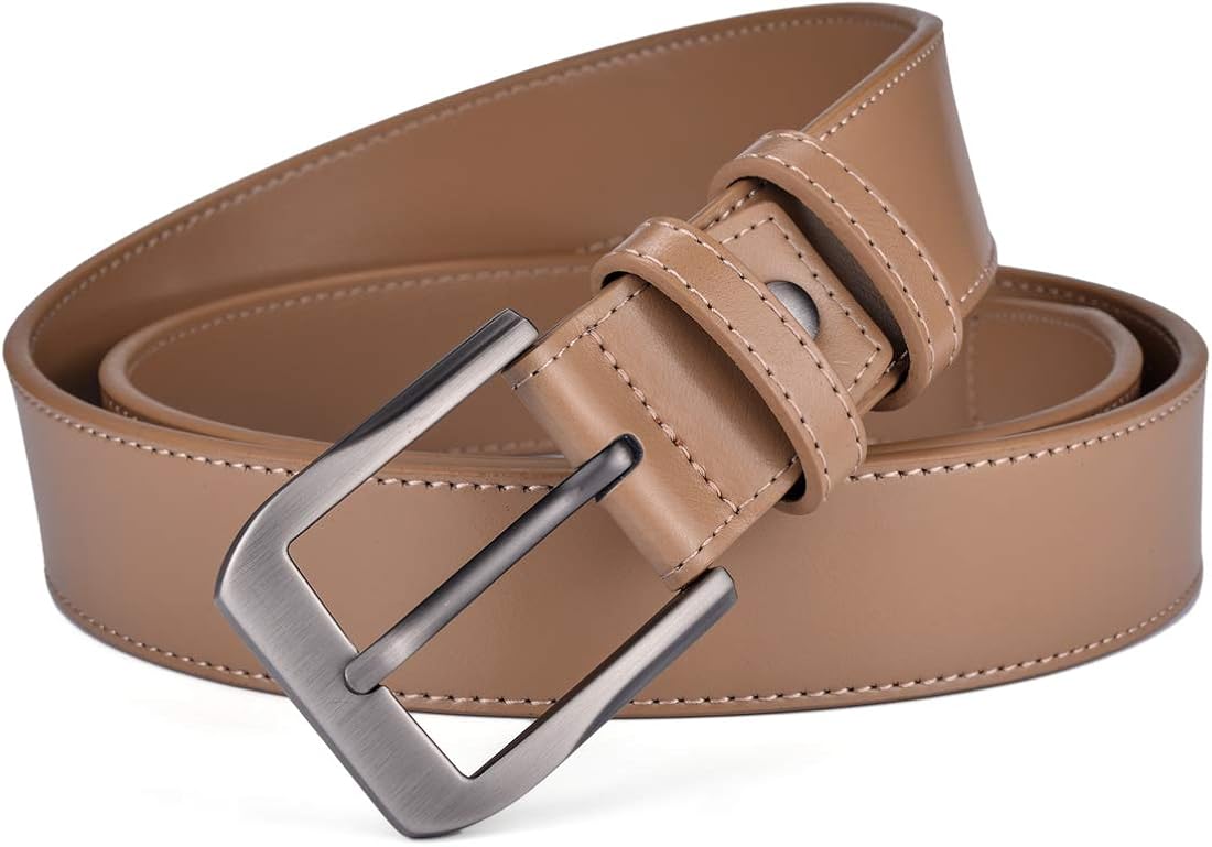 Beltox Fine Men’s Casual Leather Jeans Belts 1 1/2” Wide 4MM Thick Alloy Prong Buckle Work Dress Belt for Men at  Men’s Clothing store