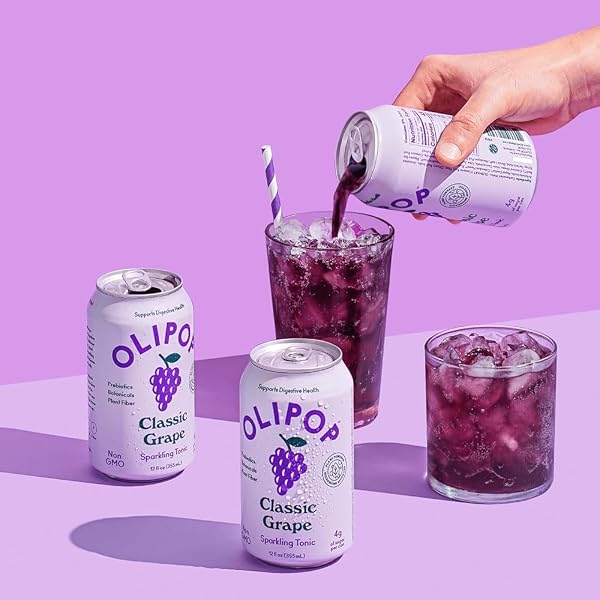 OLIPOP CLASSIC GRAPE PREBIOTIC SODA SGL, 12 FZ