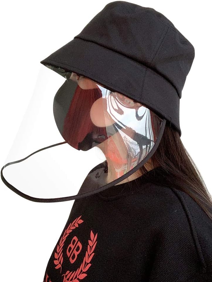 Protection Hat - Anti Saliva Anti-Spitting Splash Fog UV Hat with Face Shield - Face Isolation Anti-Pollution Hat, 2 in 1 Caps for Germ Protection