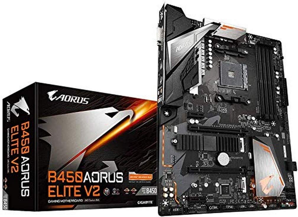 GIGABYTE Aorus AMD B450 Aorus Elite V2 ATX DDR4 Motherboard with 8+2 Phases Digital Team Power Design, Dual M.2 with One Thermal Guard, Gaming LAN with Bandwidth Management, RGB Fusion 2.0