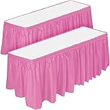 DecorRack 2 Pack Table Skirts, 29 in x 14 ft