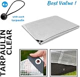 SolaDirect Clear Reinforced Tarpaulin 100GSM 2 x 3 m with 4 Ball Bungees view 4