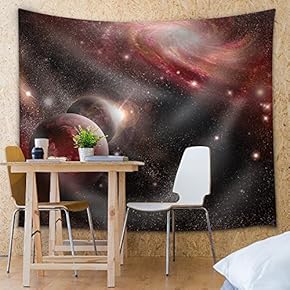 Red Galaxies - Fabric Tapestry, Home Decor - 51x60 inches