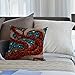HGOD DESIGNS Kraken Pillow Case, Sea Monster Octopus Cotton Linen Cushion Cover Square Standard Home Decorative Throw Pillow for Men/Women 18x18 inch Blue Red