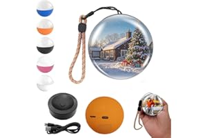 CRYMOY 2026 New Memory Sphere Lamp, 2.7" Crystal Ball Video Player Memory Orb Lamp, 3D Uploadable Videos & Photos Video Gift for Couples Friends Anniversary Birthday Christmas Gifts (Orange)