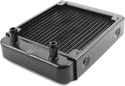 Amazon Uxcell 水冷式ラジエーター 冷却システム 熱交換器ラジエータ ブラック アルミニウム 18パイプ 1mm Uxcell ヒートシンク 通販