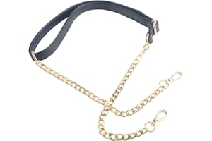 BEAULEGAN Purse Chain Strap Adjustable - Replacement for Shoulder Crossbody Bag, 55 Inches (Black/Gold)