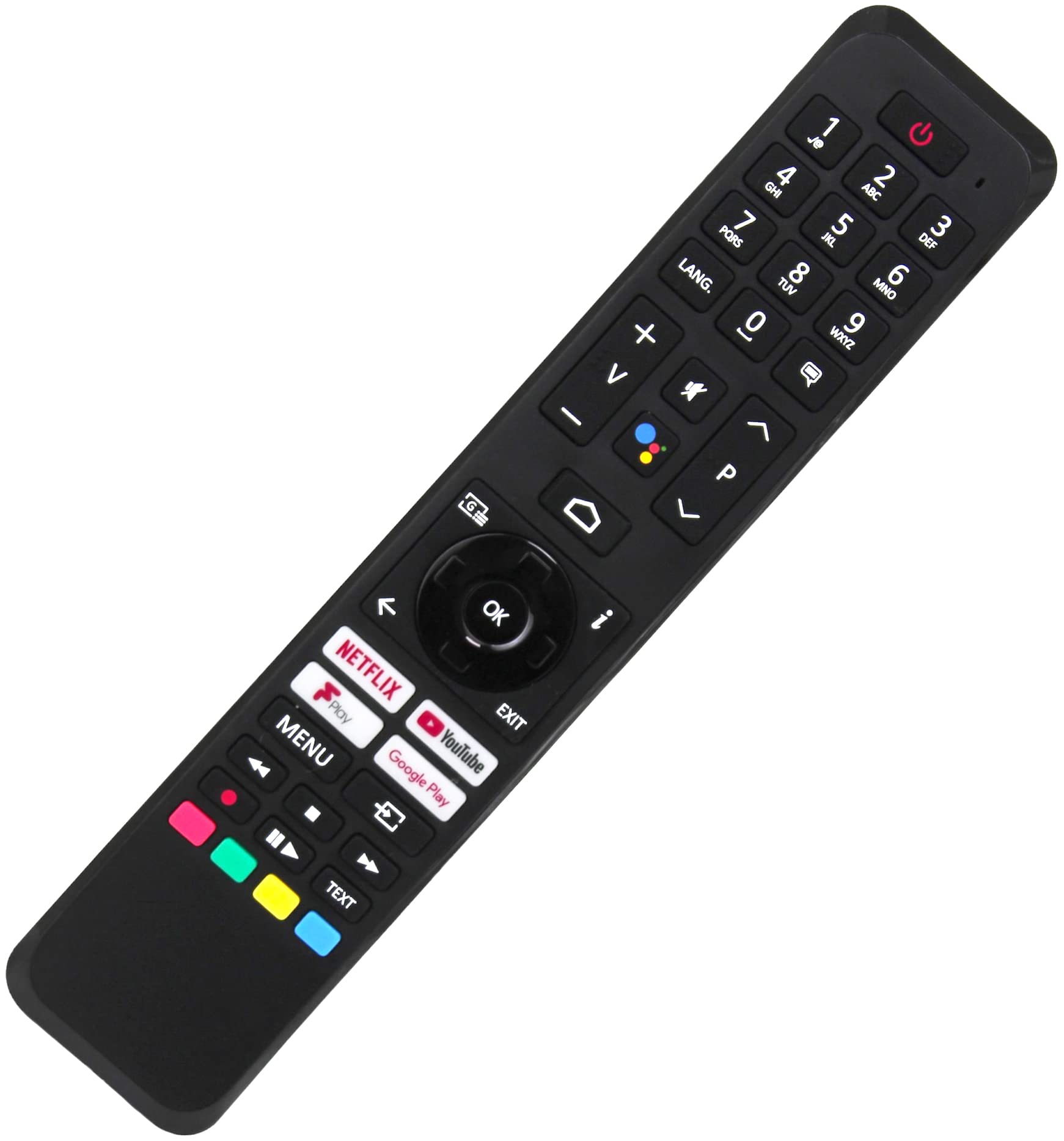 Original CT-8562, CT-8555 Bluetooth Voice Remote Control Compatible with TOSHIBA Smart TVs -Features Direct Access to Google Assistant, Voice Control, Netflix, YouTube, Freeview Play, Google Play