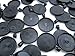 20 CleverDelights Round Pendant Trays - Dark Black Color - 25mm 1