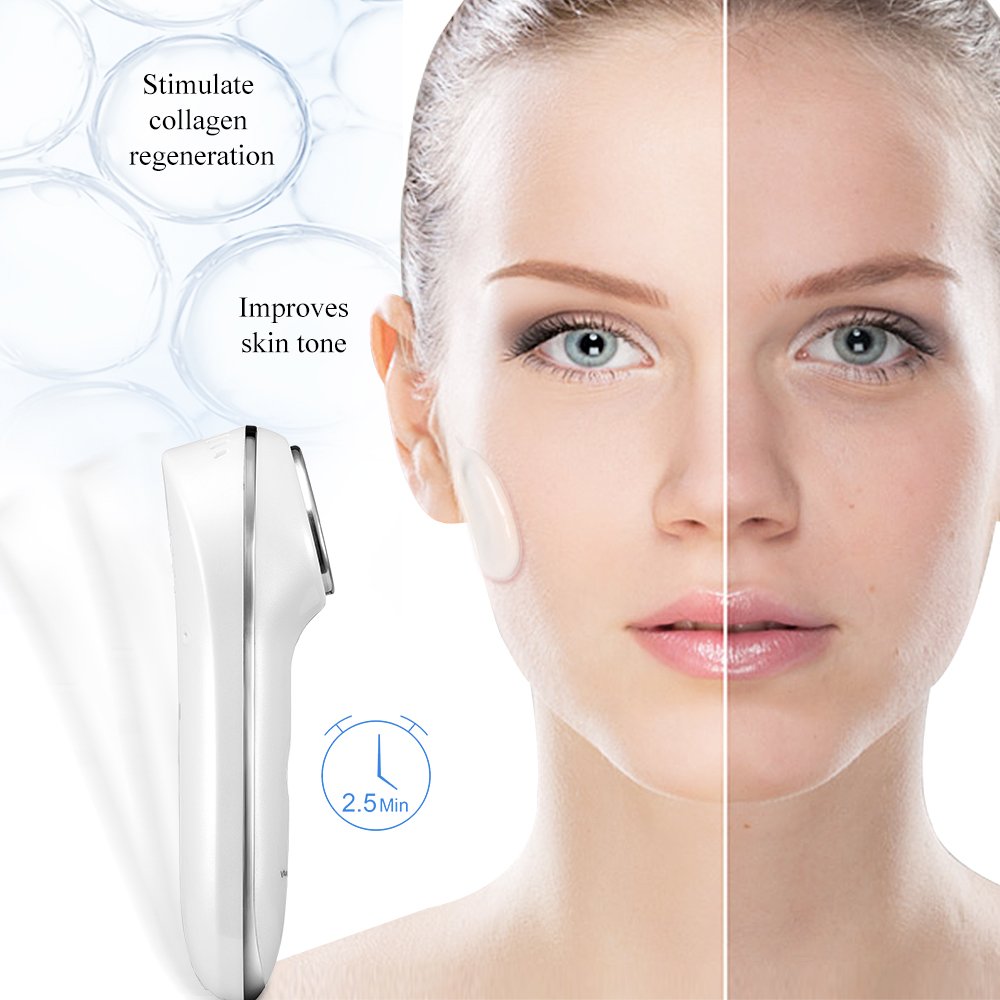 TOUCHBeauty Hot & Cold Facial Massager - Handheld Sonic Vibration Skin Rejuvenating Relaxation Device for Smoother Tighter Face, Skincare Warming & Cooling Beauty Tool for Women: Beauty