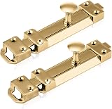 XFORT 2 Pack Polished Brass Door Bolt Surface Mounted 150mm