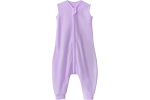 QUENESS Baby Sleep Sack with Feet for Boys Girls, Infant Toddler Sleeveless Wearable Blanket Sleepsack for Early Walkers