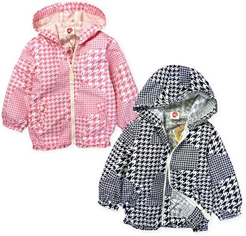 Amazon Co Jp ベビー服 女の子 アウター フルジップ ジャケット Uzuland 撥水加工 千鳥格子 ファスナーガード 裏メッシュ フリル 女児 ベビー 服 ファッション小物