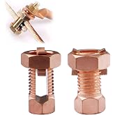 Bntyok 2Pack Split Bolt Wire Connector High Strength Copper Wire Grounding Clamps for Completing Ground Bonding to Bare Wires TJ-16