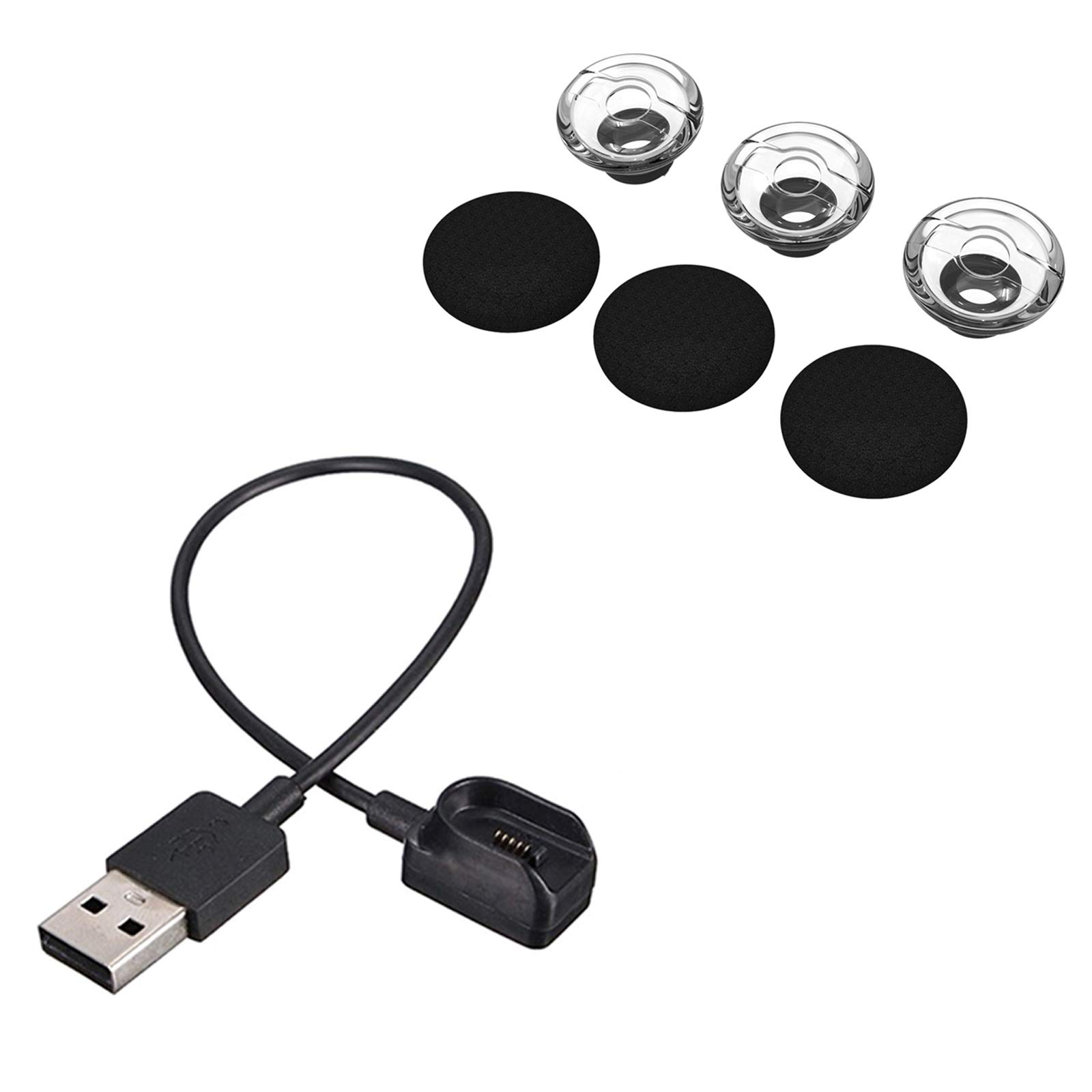 Golden Apple 3 Pack Replacement Earbuds Gels & Charge Cable for Plantronics Voyager Legend Eartip Kit