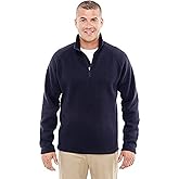 Devon & Jones Adult Bristol Sweater Fleece Quarter-Zip S NAVY