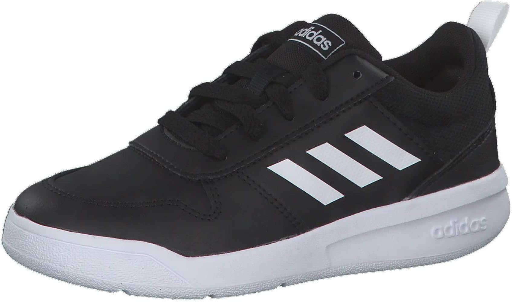 adidas black leather trainers