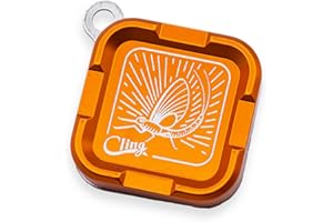 Cling Fishing Products Mag Grab® Mini – Compact Magnetic Fly Holder & Organizer for Anglers (Rising Dun, Orange)
