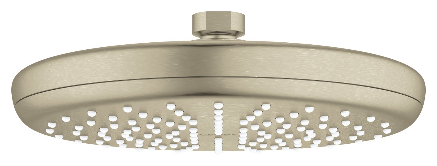 GROHE Tempesta 210 Head Shower with Rain Spray, Water Saving 210mm Shower Head in Brushed Nickel, Easy to Fit and Clean, Made in Germany, 26409EN0