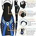 cozia design Swim Fins with Water Socks - Snorkel Fins Swimming Optimized for Ease of use with Neoprene Socks for Extra Comfort