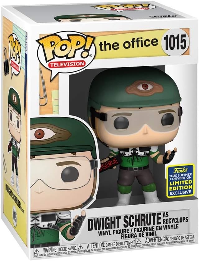 Funko Pop! Dwight as Recyclops w/Helmet (Summer Convention Exclusive) #1015, Blue - Image 3