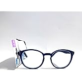 Foster Grant Reading Glasses Joey Navy Round matt navy blue with blue light lenses +3.25