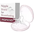 Momcozy Contact Nipple Shields, 100% Food-Grade Silicone for Breastfeeding Difficulties, Ultra-Thin & Super-Soft, Made Without BPA/BPS, Include Carry Case (17mm)