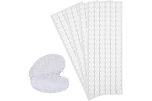 Rindion 1200PCS (600 Pairs) Hook and Loop Dots, 0.59 in Diameter Self Adhesive Dots, White Sticky Back Nylon Dots for School, Office, Home, Arts and Crafts