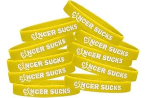 Fight Like a Girl Cancer Sucks Silicone Wristbands (10 Pack)