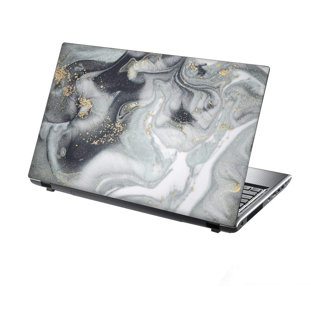 TaylorHe 13-14 inch Laptop Skin Vinyl Decal with Colorful Patterns and Leather Effect Laminate MADE IN England Flowing Marble