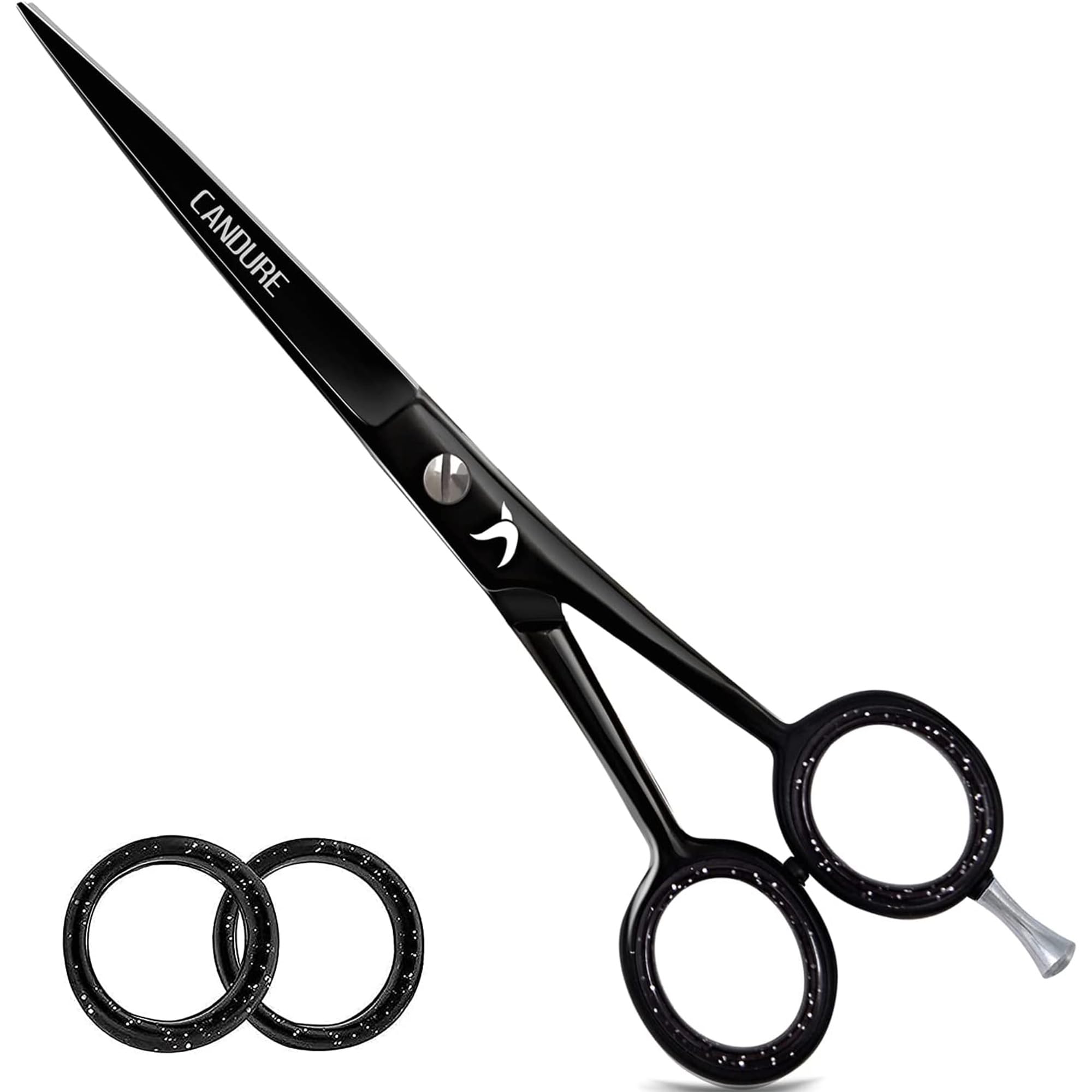 Candure Hairdressing Scissor Barber Salon Shear Stainless Steel Hair Cutting Scissors for Professional, Hairdressers, Barbers and Salon Use for Women, Men, Children and Adults 6.5" Inch