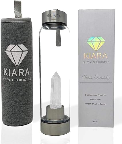 Amazon Com Kiara Crystal Elixir Bottle 16oz Natural Gemstone