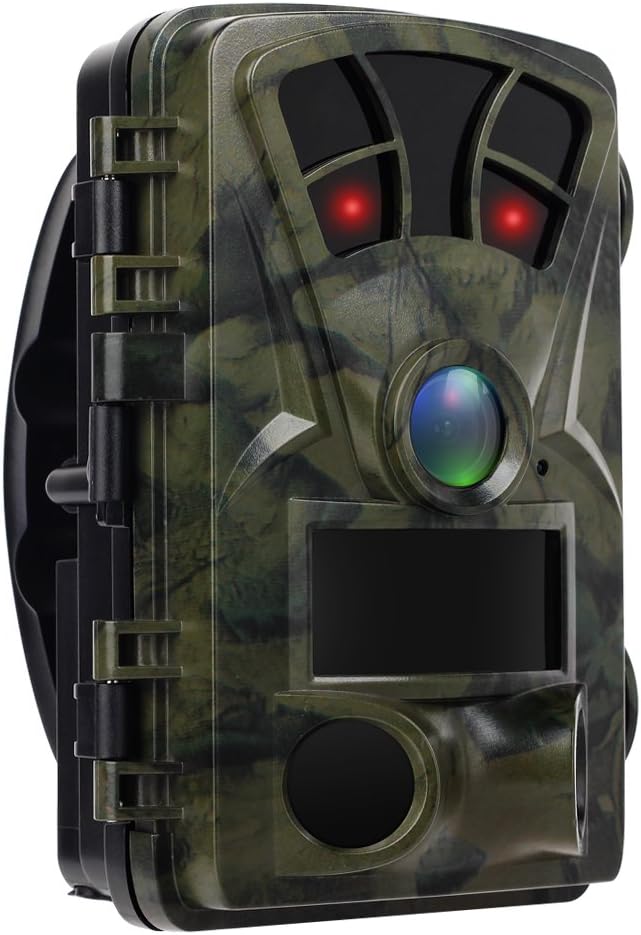 Trail Camera 16MP 1080P Hunting Camera up to 65ft/20m IR Night Vision Video Camera Wildlife Surveillance Camera with IP56 Waterproof 0.2S Trigger Time 2.4'' TFT LCD Screen