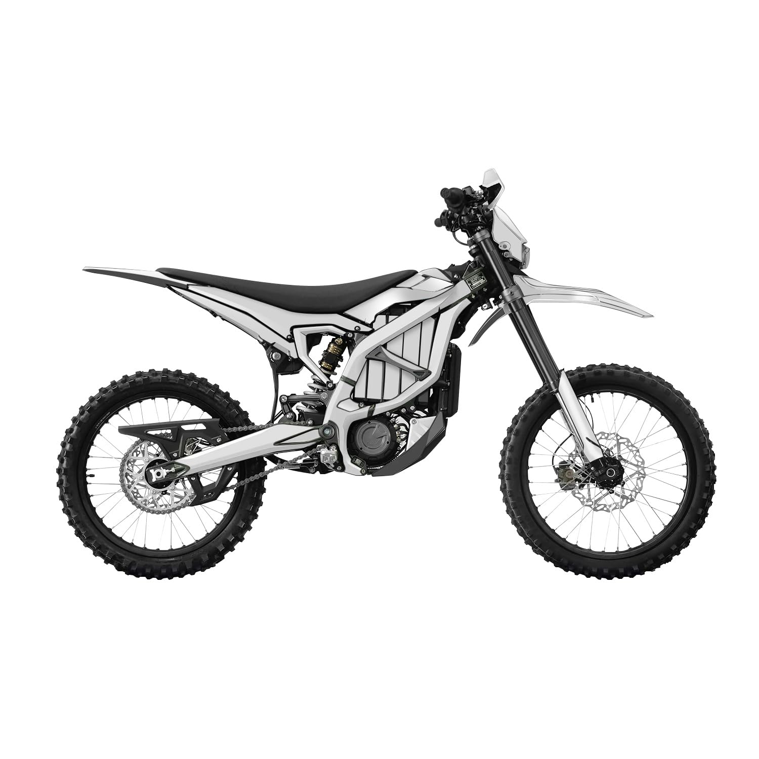 Photo 1 of Surron Ultra Bee Graphics Kit Wrap - Solid White - Sur-Ron Skin - Premium 3M Vinyl Protective Wrap Decal Cover - Easy to Apply | Crafted in The USA by MightySkins