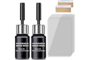 FNIUANF Windshield Crack Repair Kit, Cracks'Gone Glass Repair Kit, Nano Glass Repair Fluid, Windshield Repair Kit for Chips and Cracks, for Fixing Chips and Star Shaped Crack (2pcs)