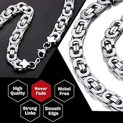 Stainless Steel Men Big Size Heavy Chain Necklaces